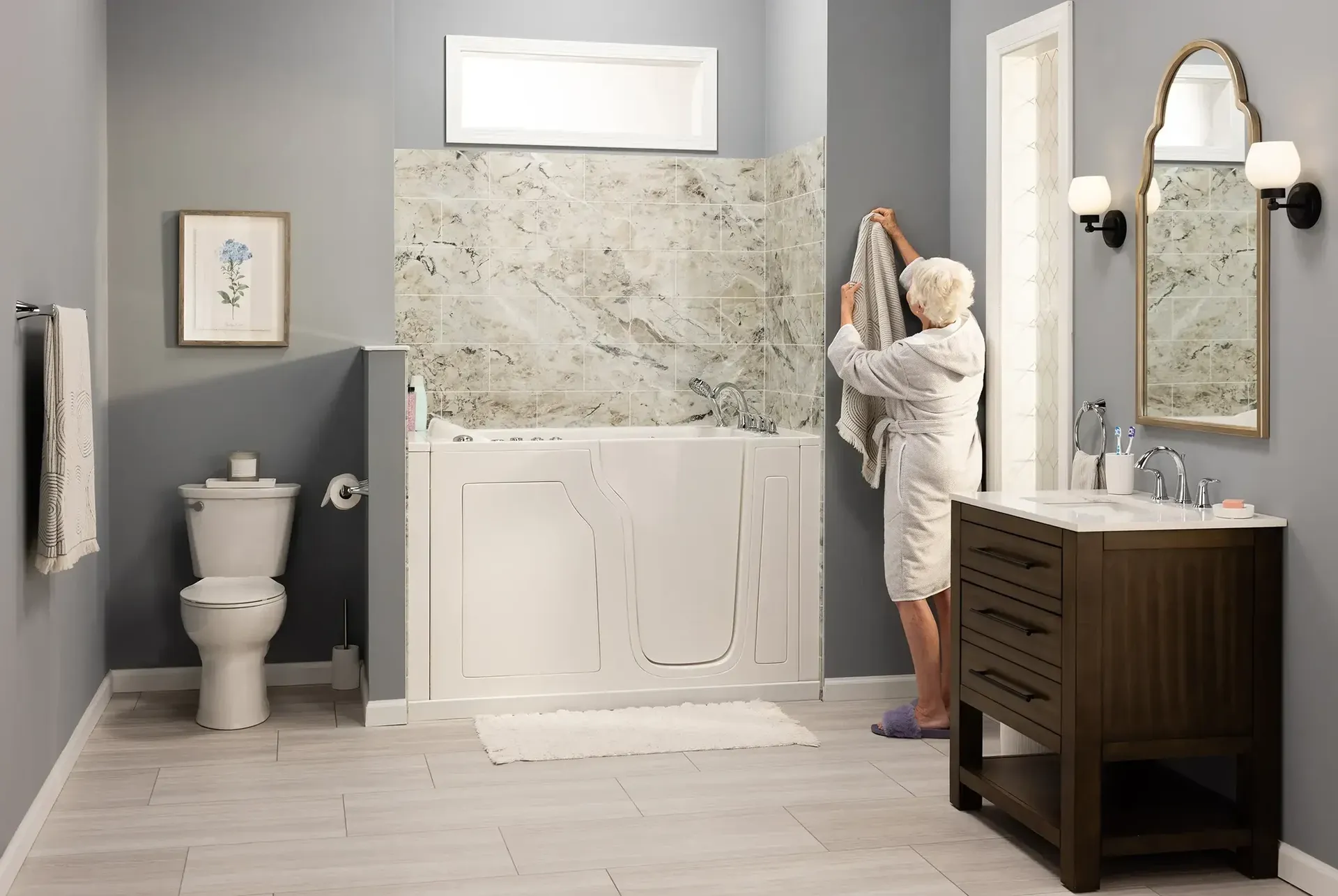 Walk-in Tub in Bathroom
