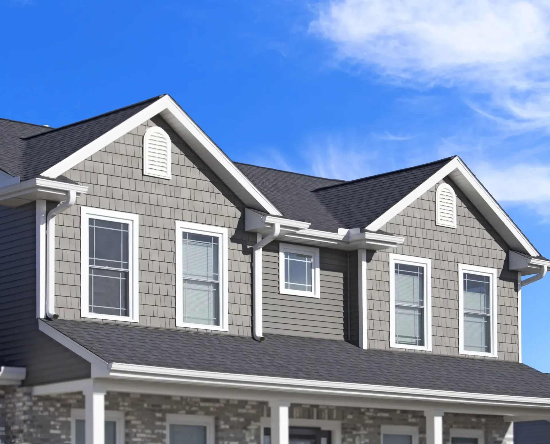 Gray Siding on House